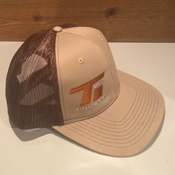 Brown and Tan Snapback with Rust TI Logo  